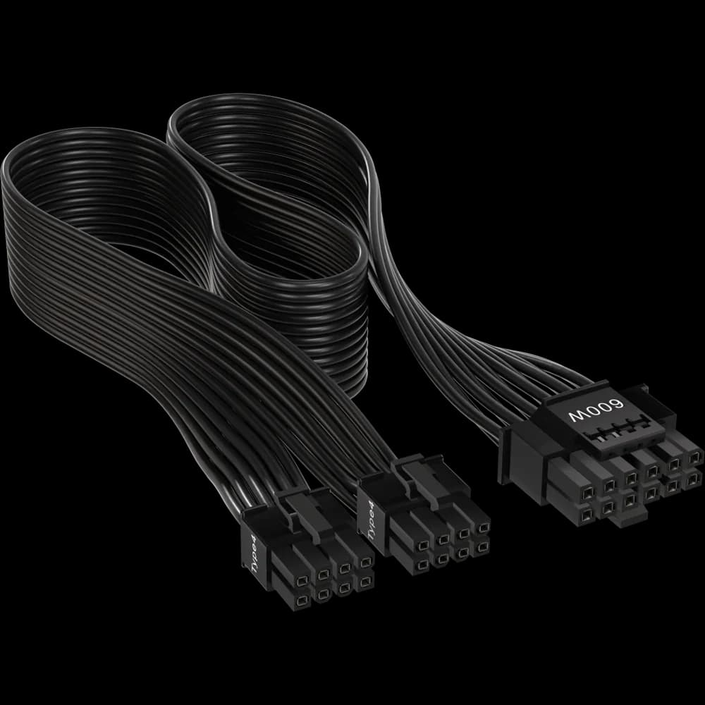 Corsair 600W PCIe 5.0 12VHPWR Type-4 Power Supply Cable view 1