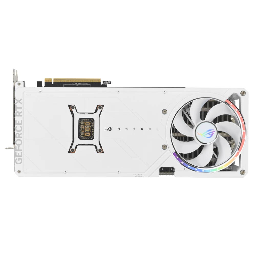 ASUS ROG Astral RTX 5080 White, 04 ROG-Astral- RTX5080-white back 2D