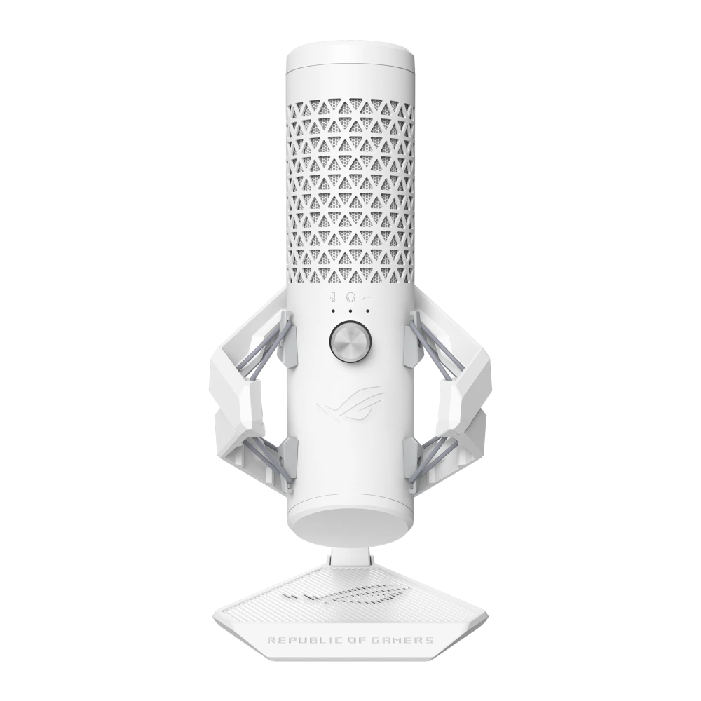 ASUS ROG Carnyx – front view without lighting in moonlight white edition