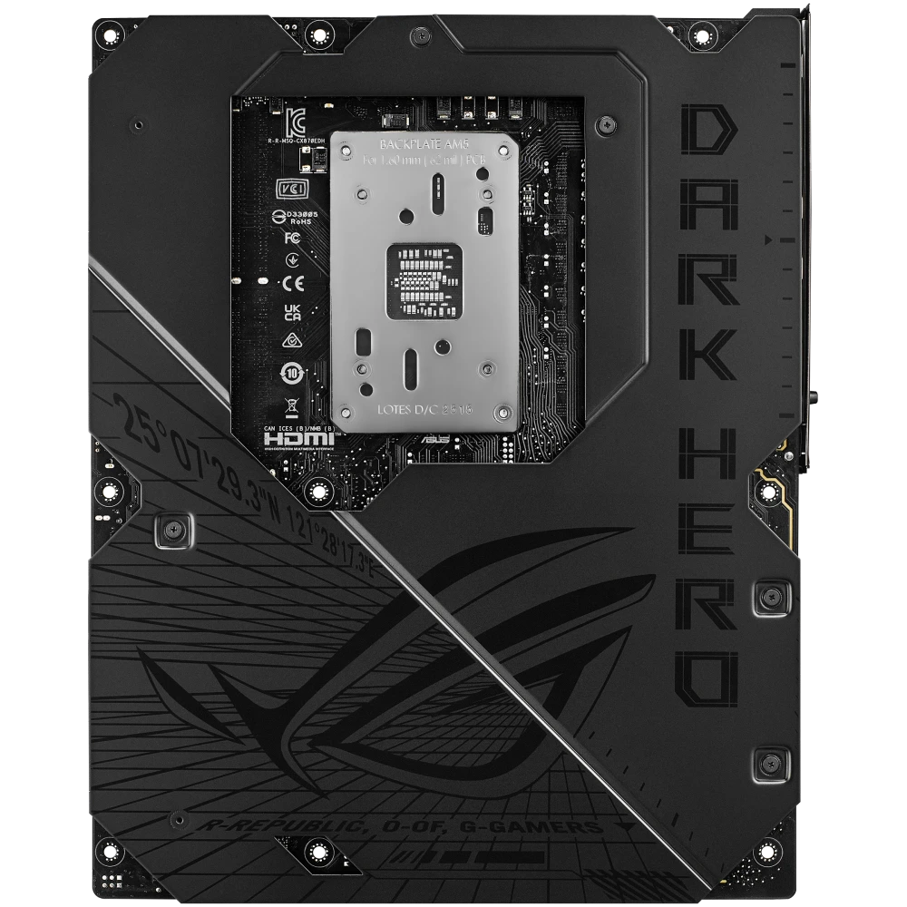 ASUS ROG CROSSHAIR X870E Dark Hero Back View