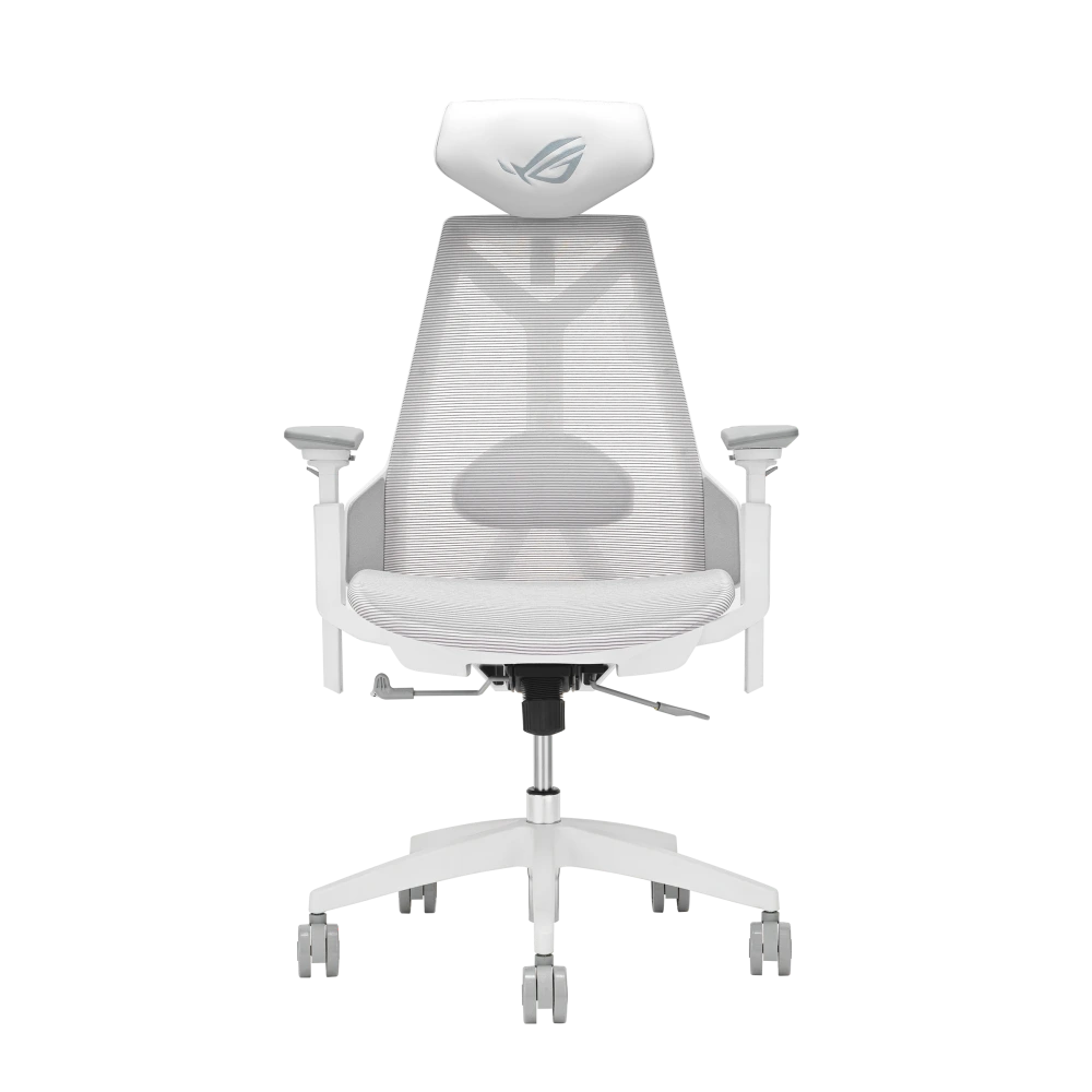 ASUS The front view of ROG Destrier Core in Moonlight White Edition