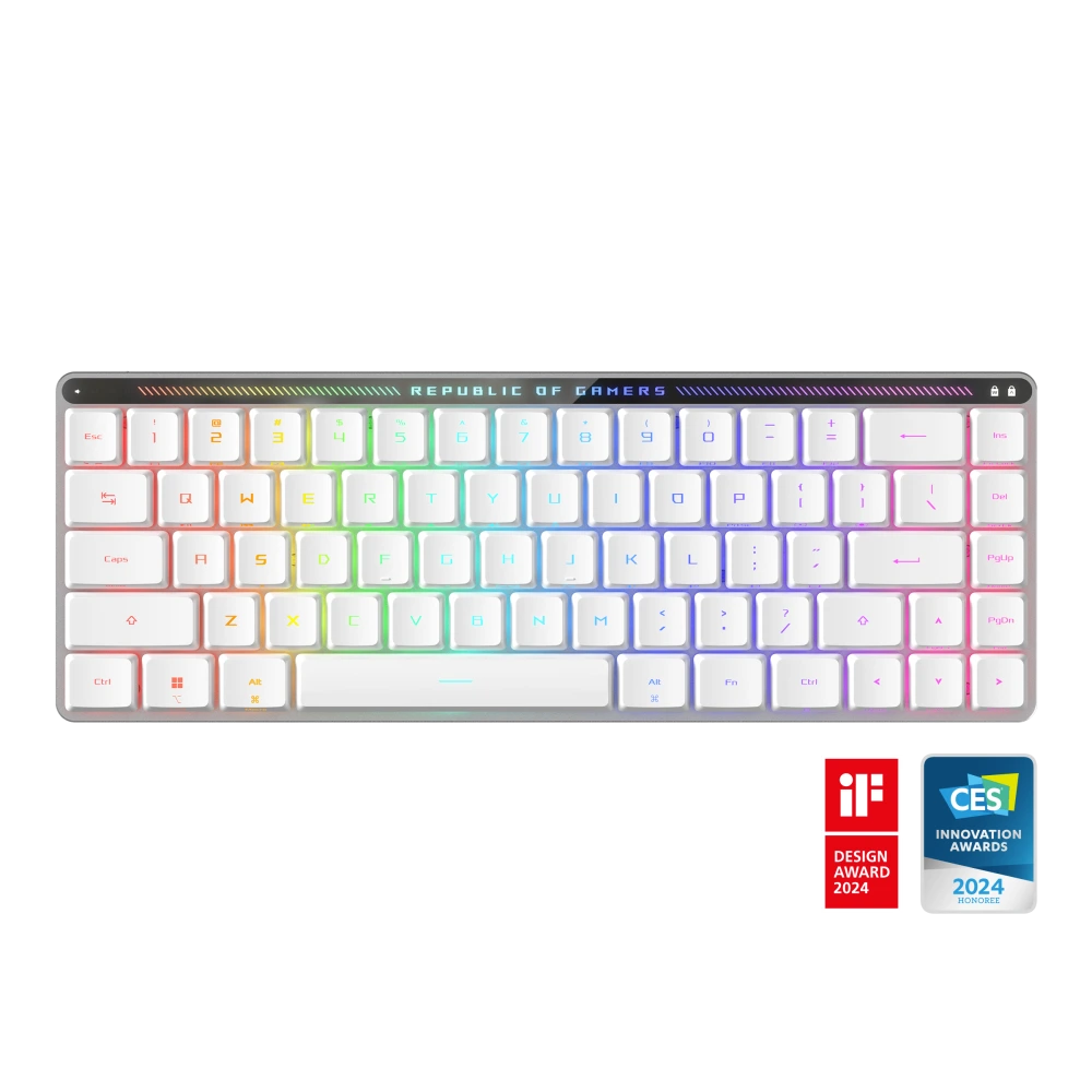 ASUS ROG Falchion RX Low Profile front view with 2024 CES Innovation Award Icon