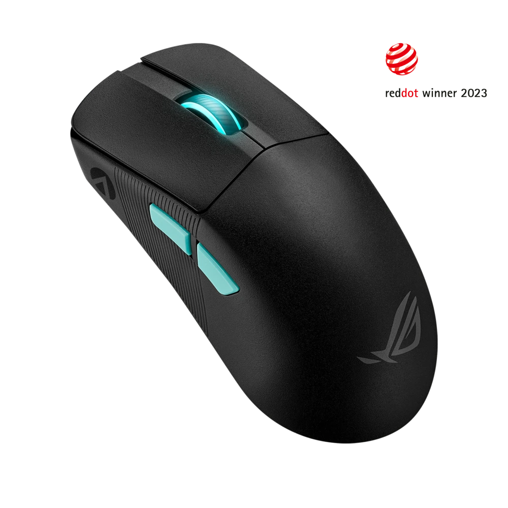 ASUS ROG Harpe Ace Aim Lab Edition angled view from behind