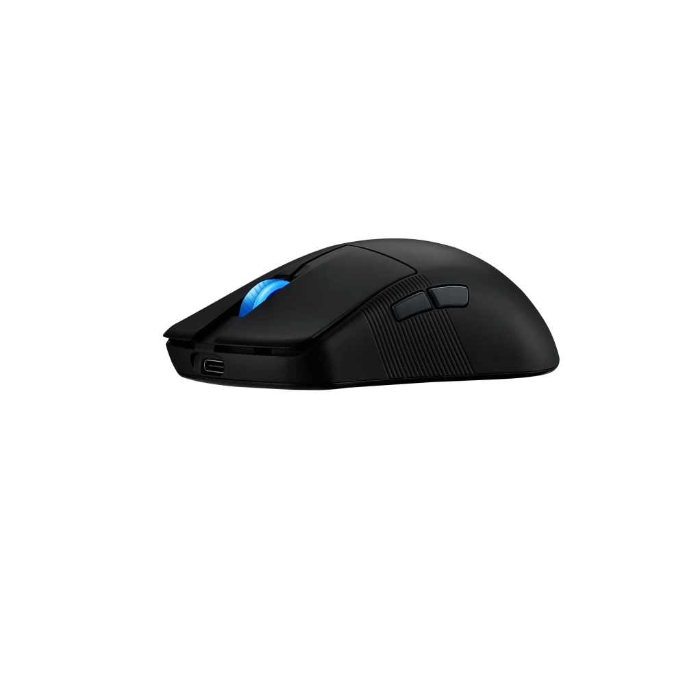 ASUS An angled frontal view of the black ROG Harpe Ace Mini