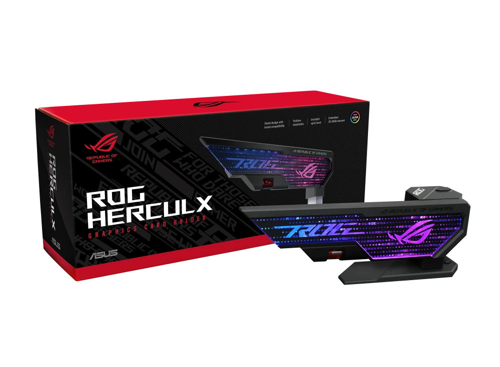 ASUS ROG Herculx front view with color box