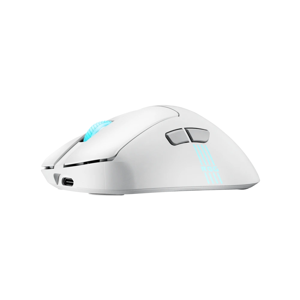 ASUS ROG Keris II Origin – angled side view tilting to the front