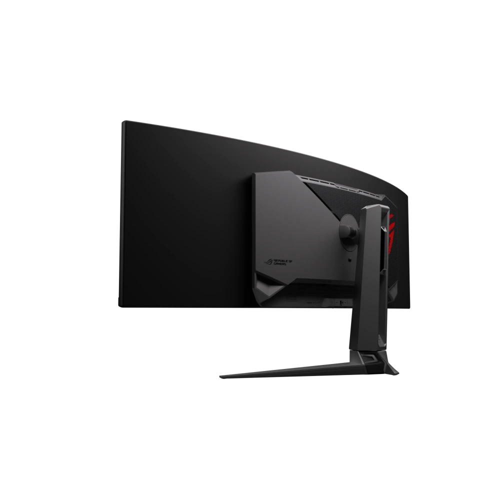 ASUS ROG Swift OLED PG49WCD, rear view, left