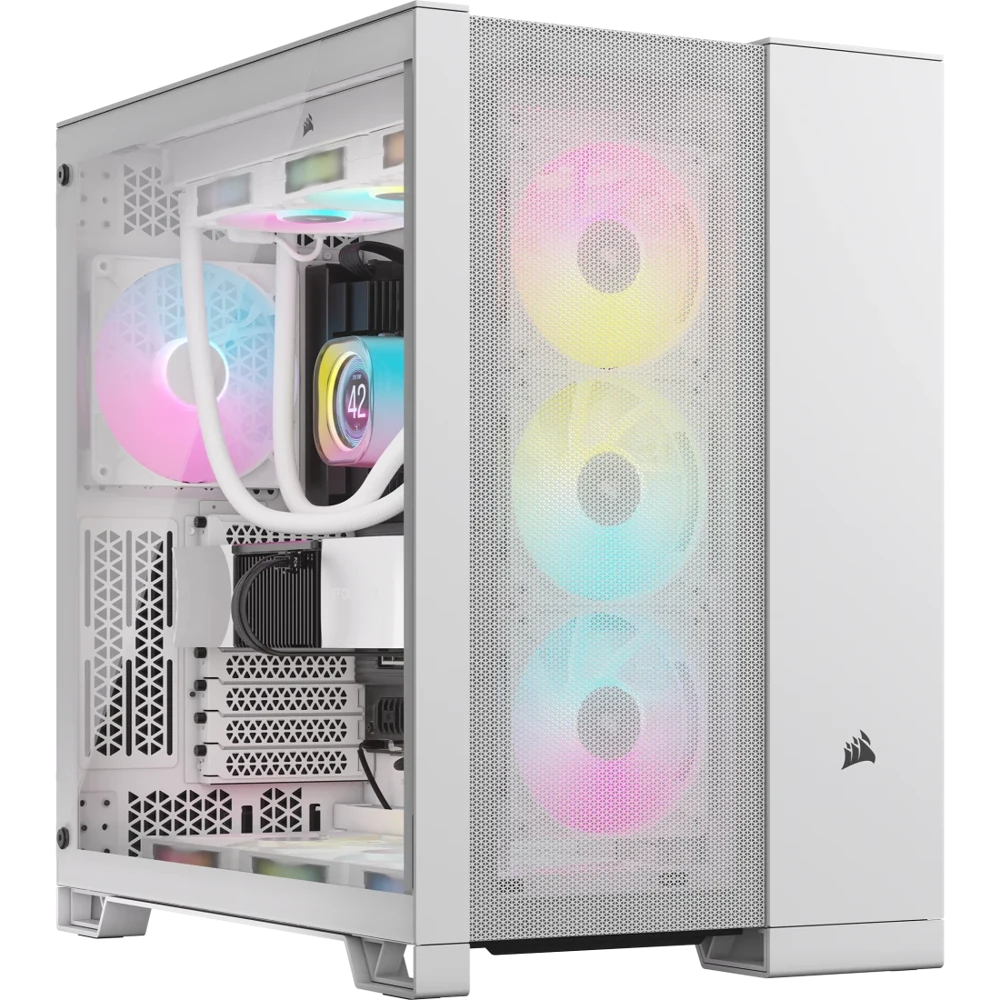 Corsair 6500D Airflow Mid-Tower Dual Chamber ATX PC Case (White) view