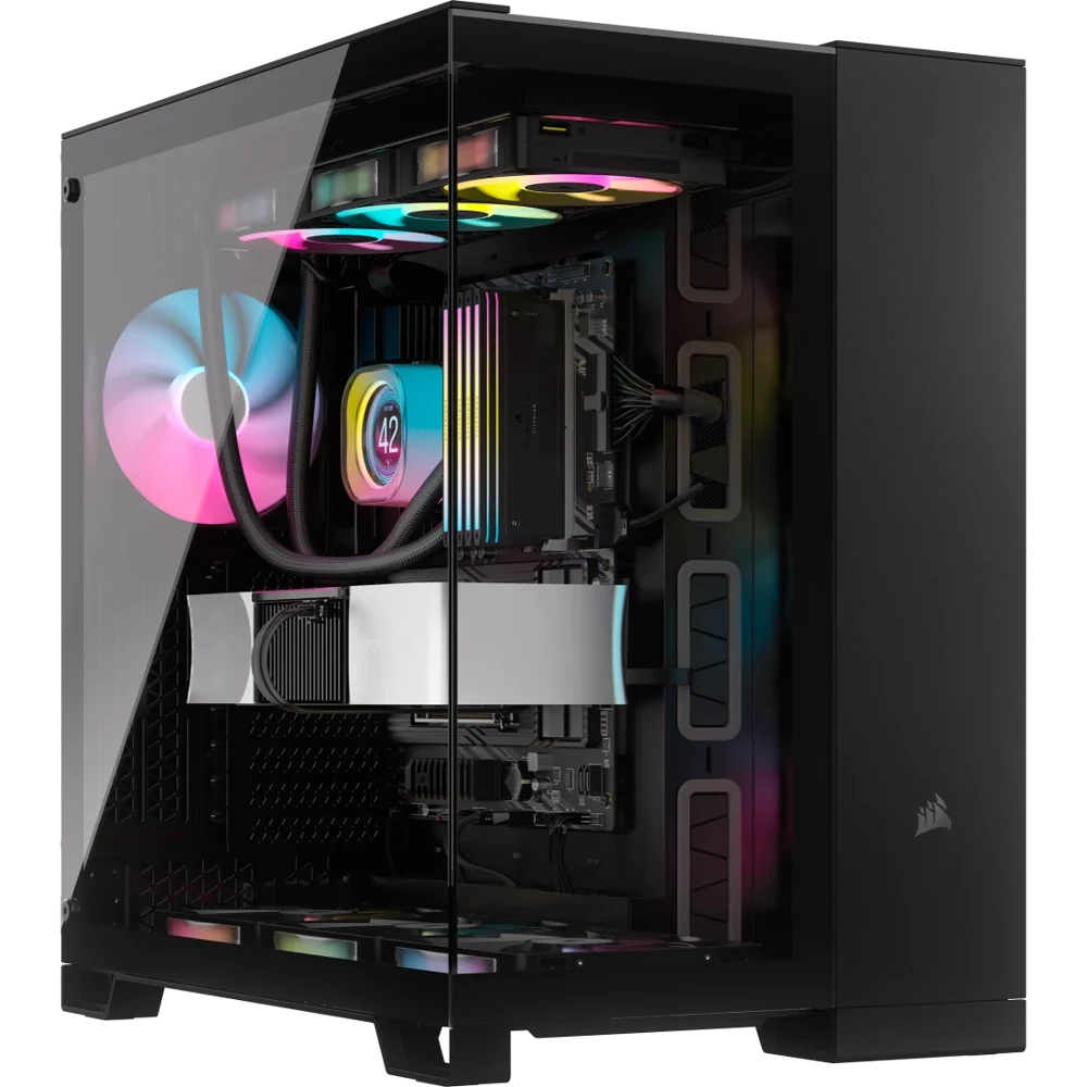 Corsair 6500X Mid-Tower Dual Chamber ATX PC Case - Black view 1