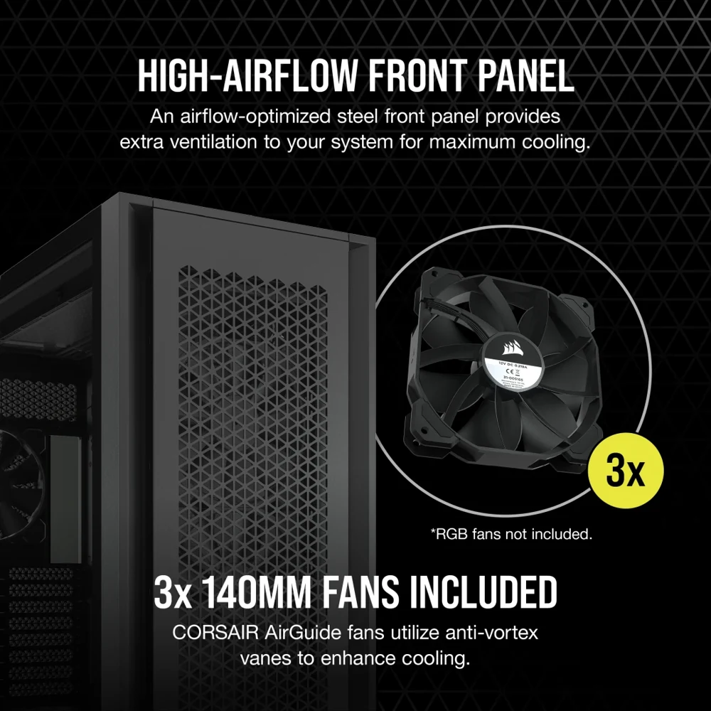 Corsair 7000D Airflow Full-Tower ATX PC Case view 3