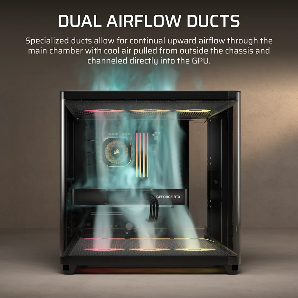 Corsair AIR 5400 RS-R ARGB Triple Chamber Mid-Tower Case view 4