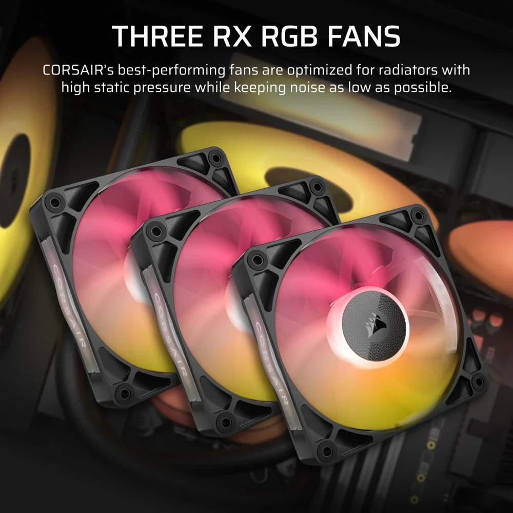 Corsair iCUE Link Titan 360 RX LCD Liquid CPU Cooler view 3