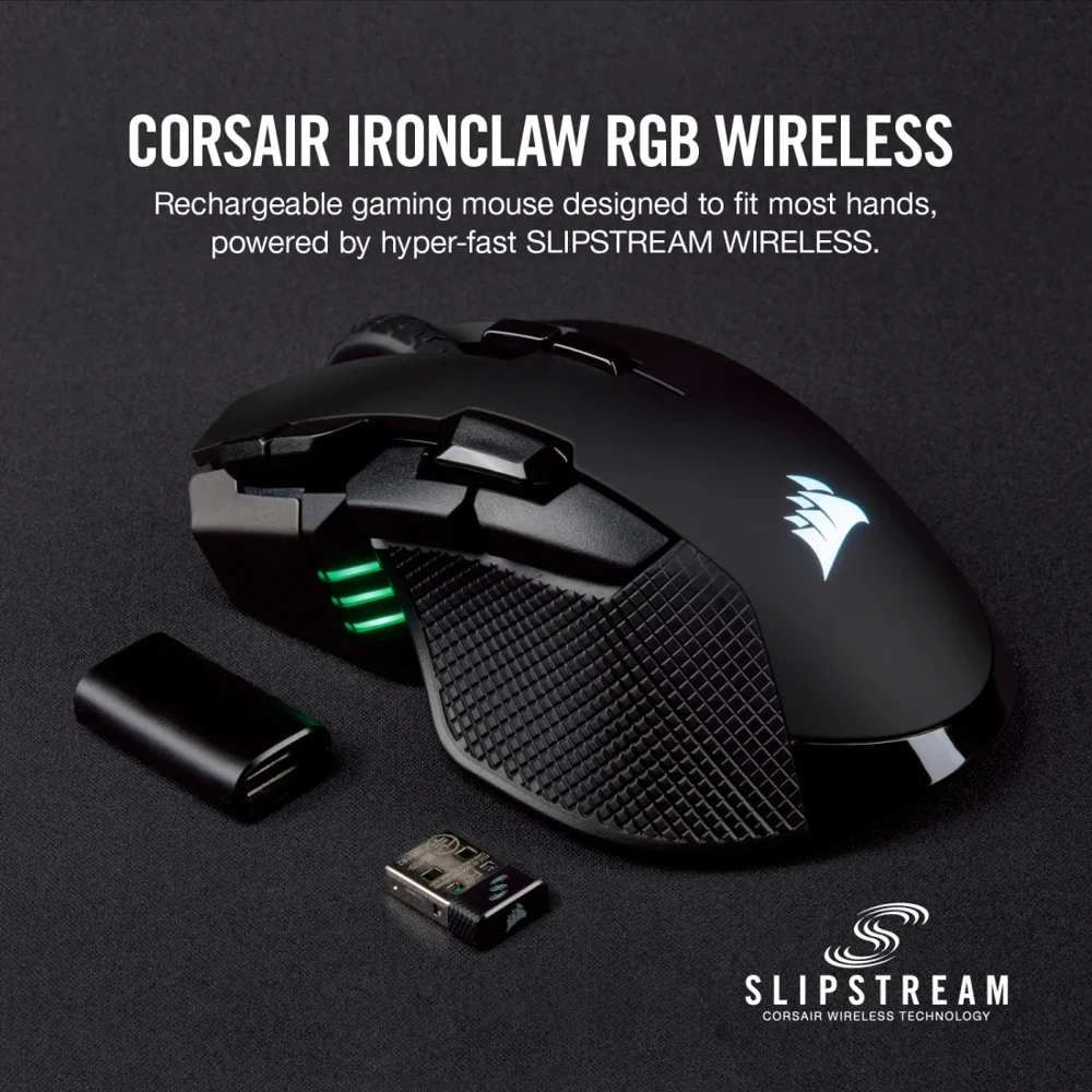 Corsair Ironclaw RGB Wireless Rechargeable Gaming Mouse view 2