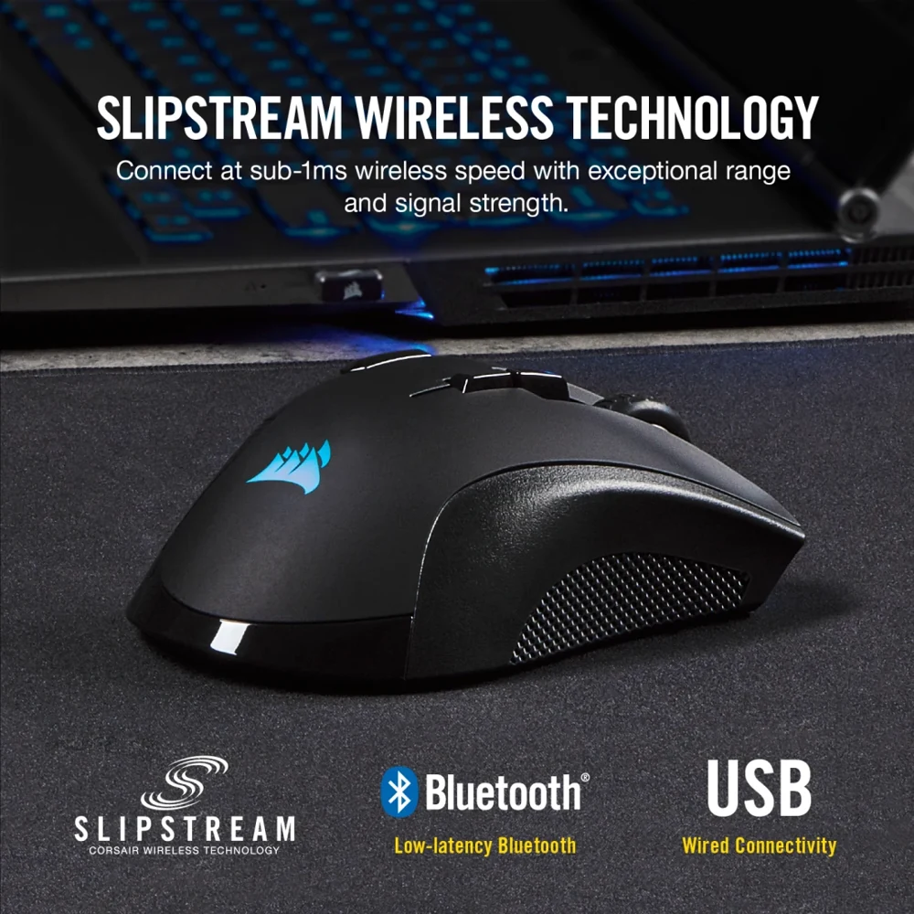 Corsair Ironclaw RGB Wireless Rechargeable Gaming Mouse view 3