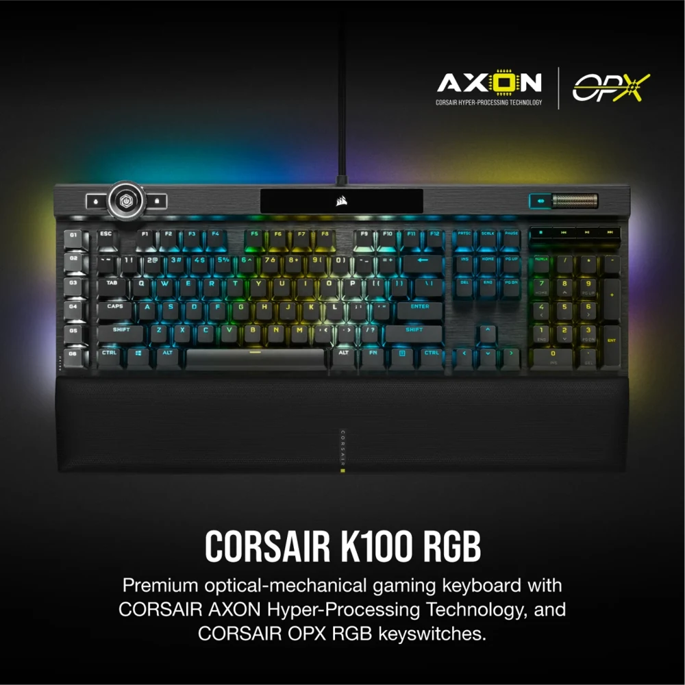 Corsair K100 RGB Optical-Mechanical Gaming Keyboard view 2