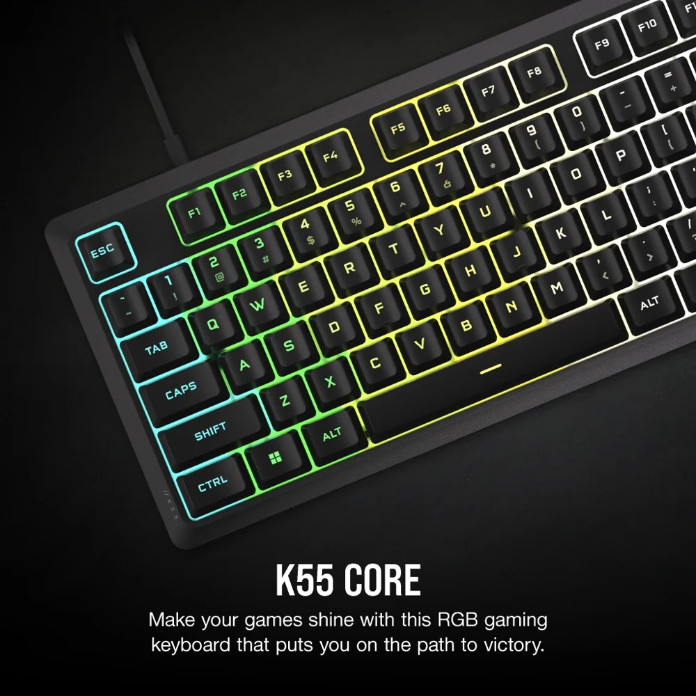 Corsair K55 CORE RGB Gaming Keyboard view 2