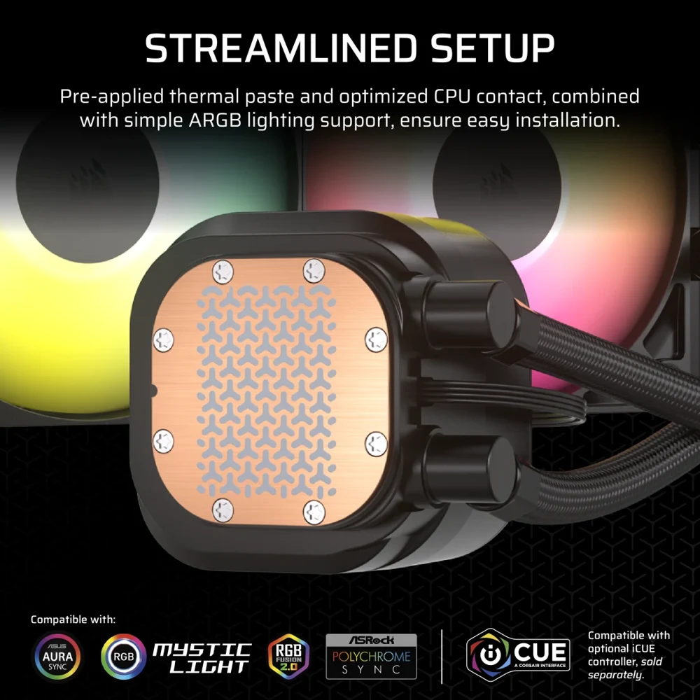 Corsair Nautilus 360 RS ARGB Liquid CPU Cooler view 3