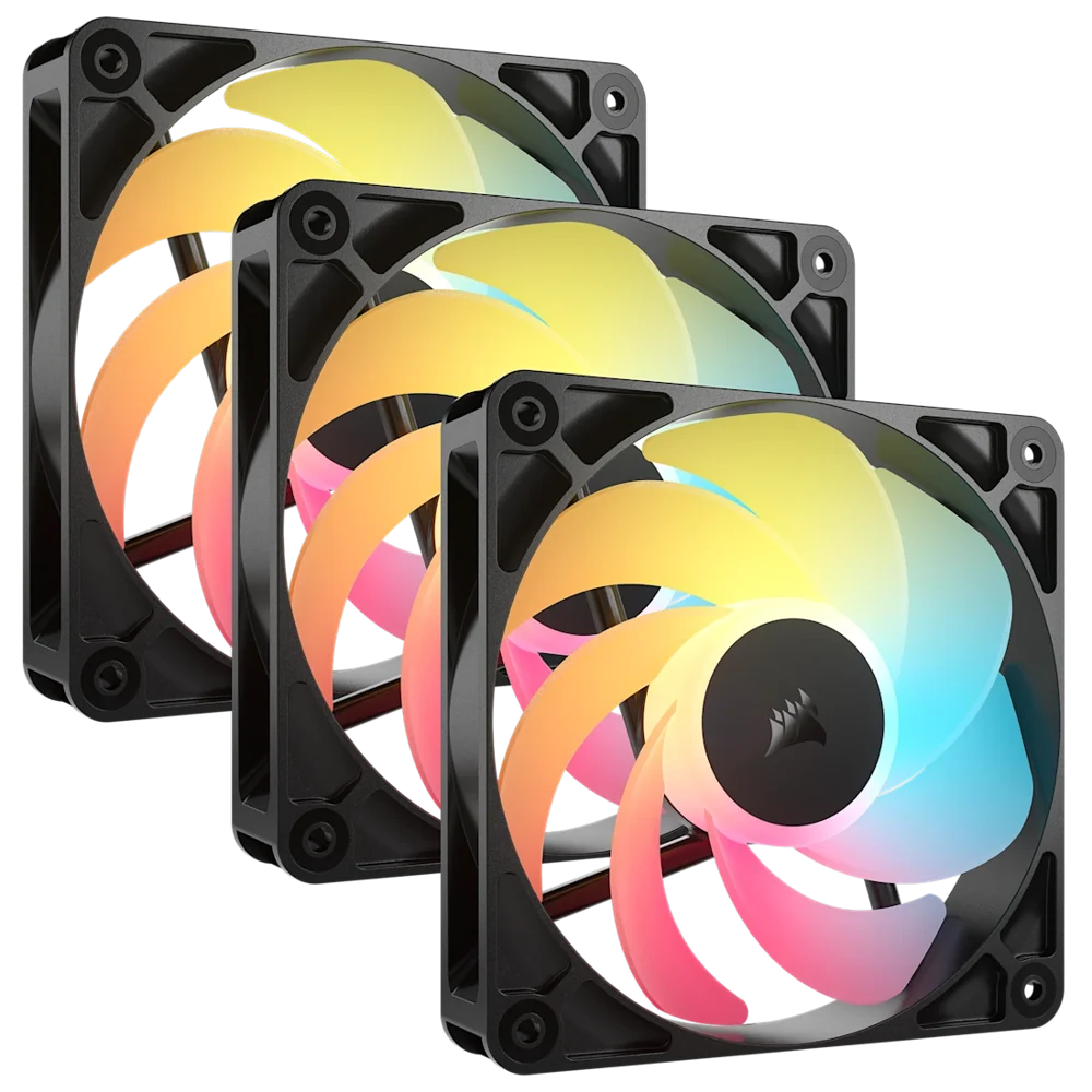 Corsair RS120-R ARGB 120mm PWM Reverse Fans Triple Pack view 1