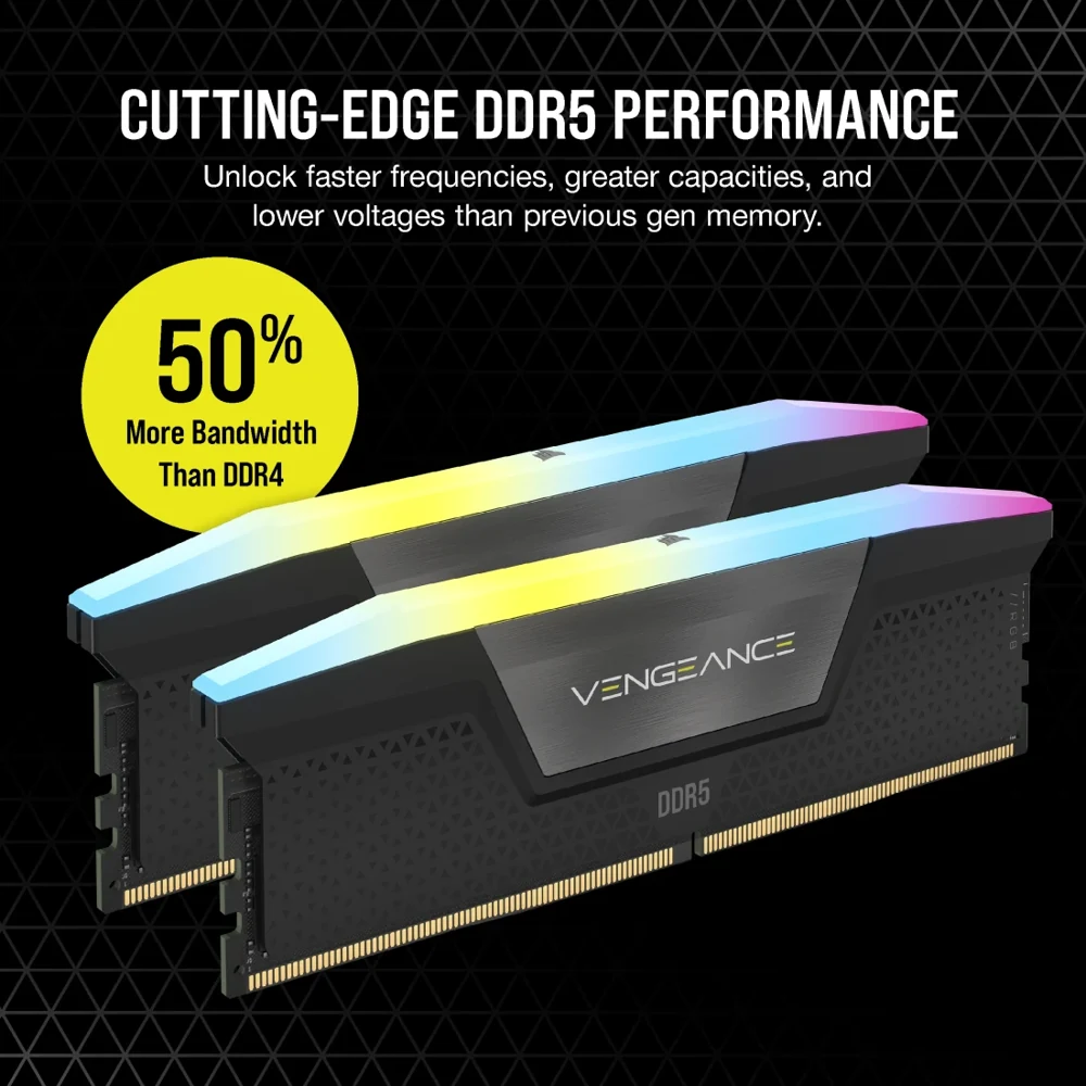 Corsair Vengeance RGB 32GB (2x16GB) DDR5 6200 Memory view 3