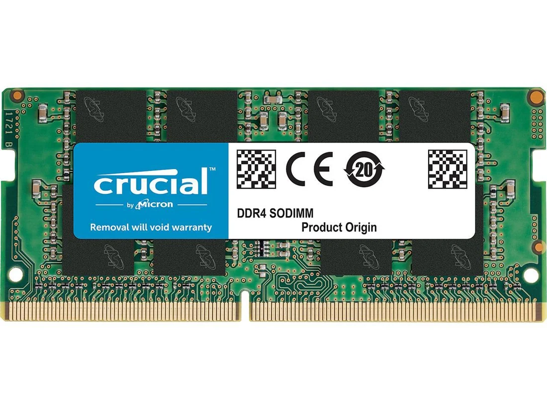 Crucial 16GB DDR4 3200MHz CL22 Laptop Memory (SODIMM)