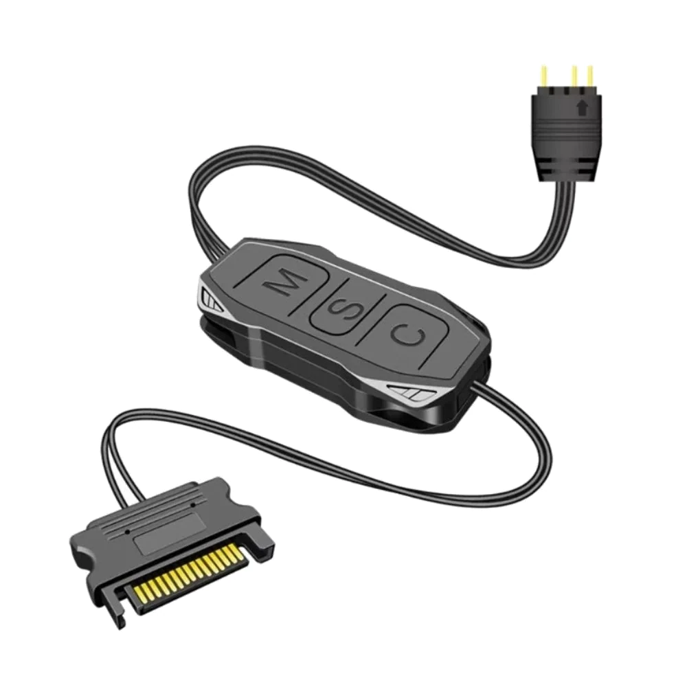 Ease ARGB Controller Adapter SATA to 5V 3-Pin Converter Cable view 1