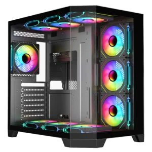 Ease Panoramic Mesh ATX Gaming Case with Infinity ARGB Fan view 1