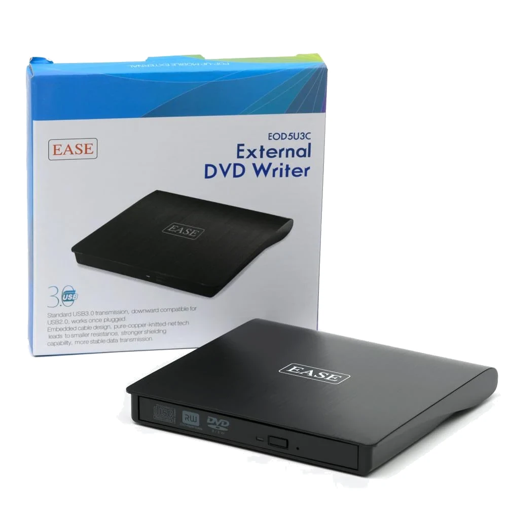 Ease Portable External DVD Writer USB 3.0 and Type-C view 1