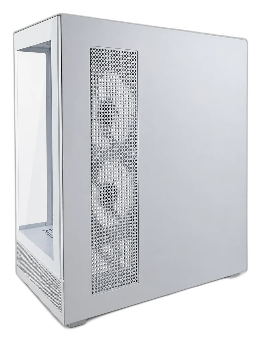 Ease EC123BW White ATX Gaming Case, rear view