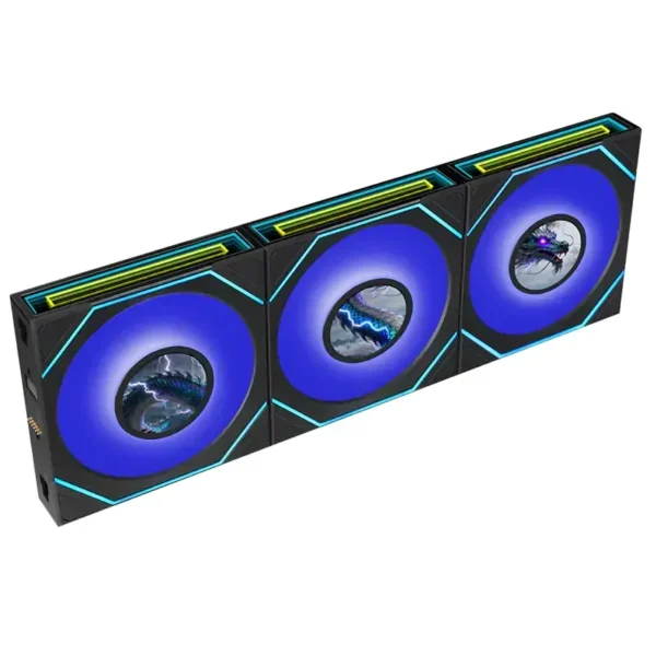 Lian Li UNI Fan SL-INF Flex LCD 120 Reverse Blade Black 3-pack with 1.8-inch LCD displays