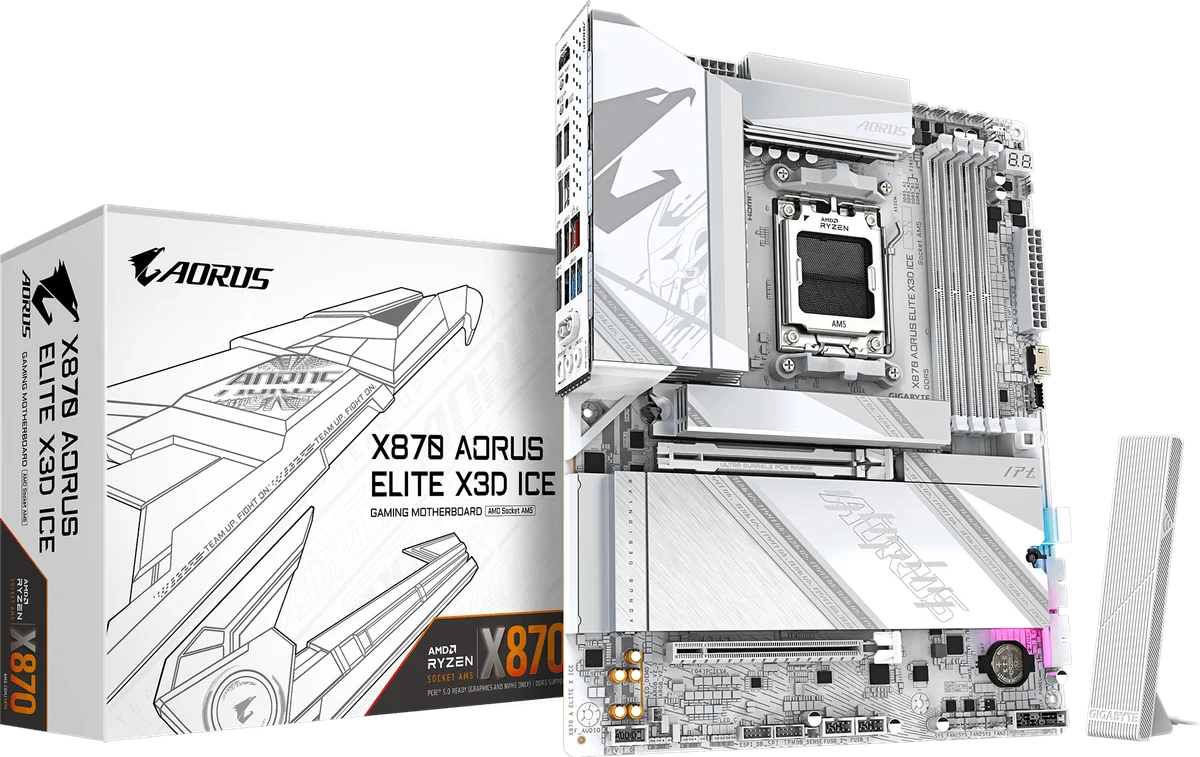 Gigabyte X870 AORUS Elite X3D ICE Motherboard