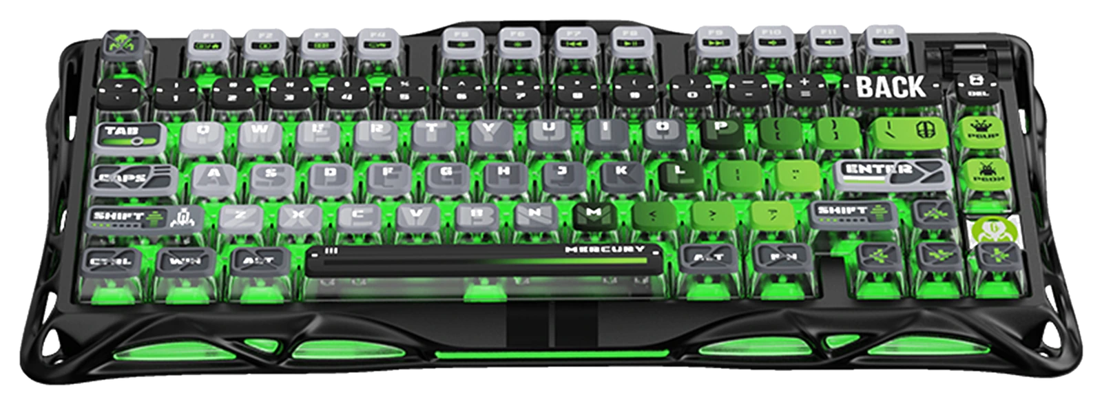 GravaStar Mercury V75 CyberFlux green 75% Hall-Effect magnetic gaming keyboard