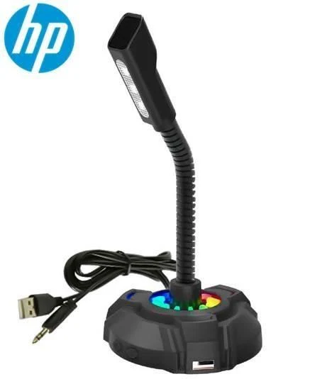 HP RGB USB Desktop Microphone - Black