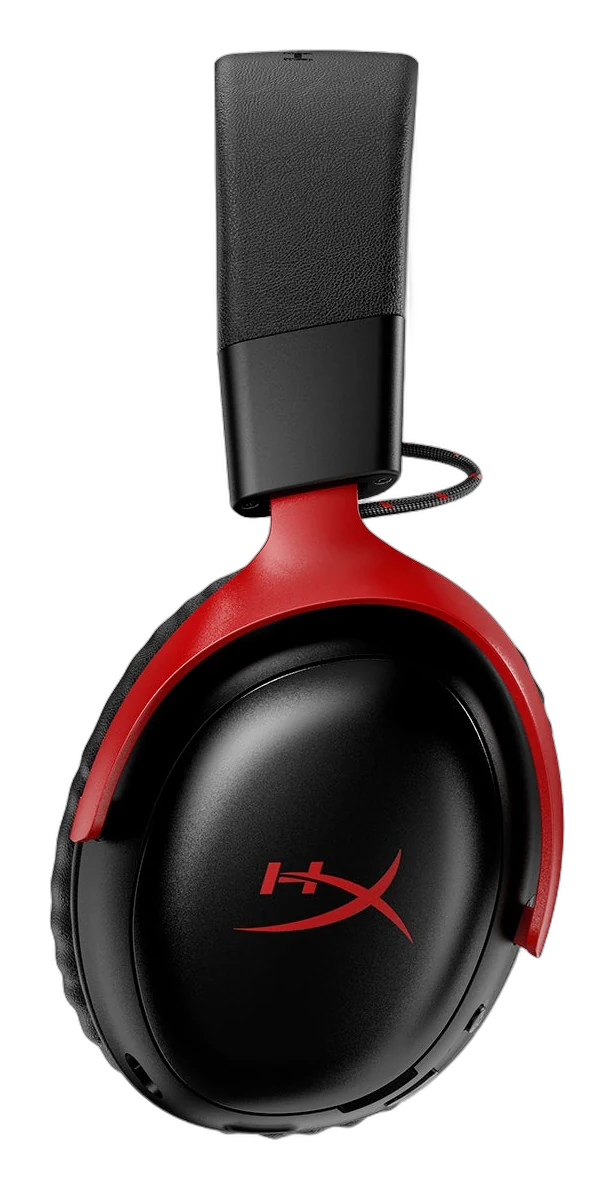 HyperX Cloud III S Wireless black and red headset side profile