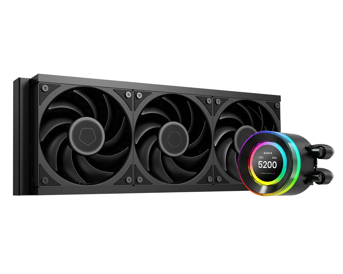 ID-COOLING SL360 V2 PLUS 360mm AIO with 2.1-inch round LCD and ARGB neon radiator