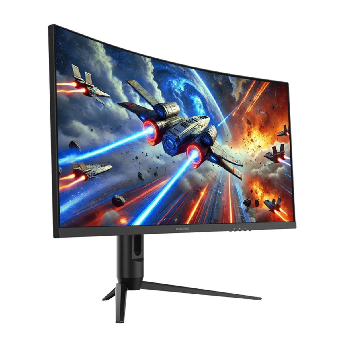 KOORUI G3441XC 34" UWQHD 240Hz VA Curved Ultrawide Gaming Monitor - front 3/4 hero view