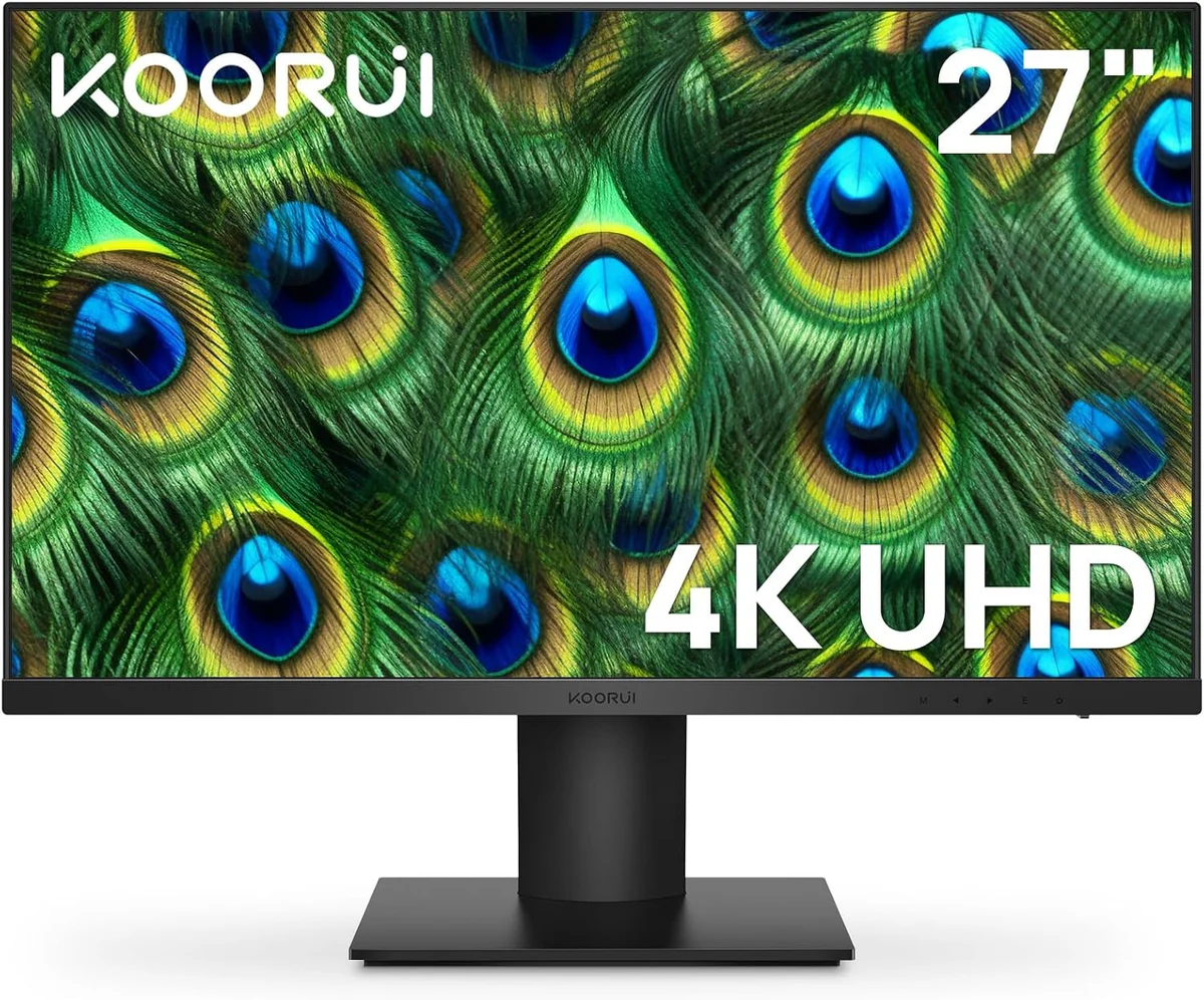 KOORUI N07 27" 4K UHD IPS Monitor - front 3/4 hero view