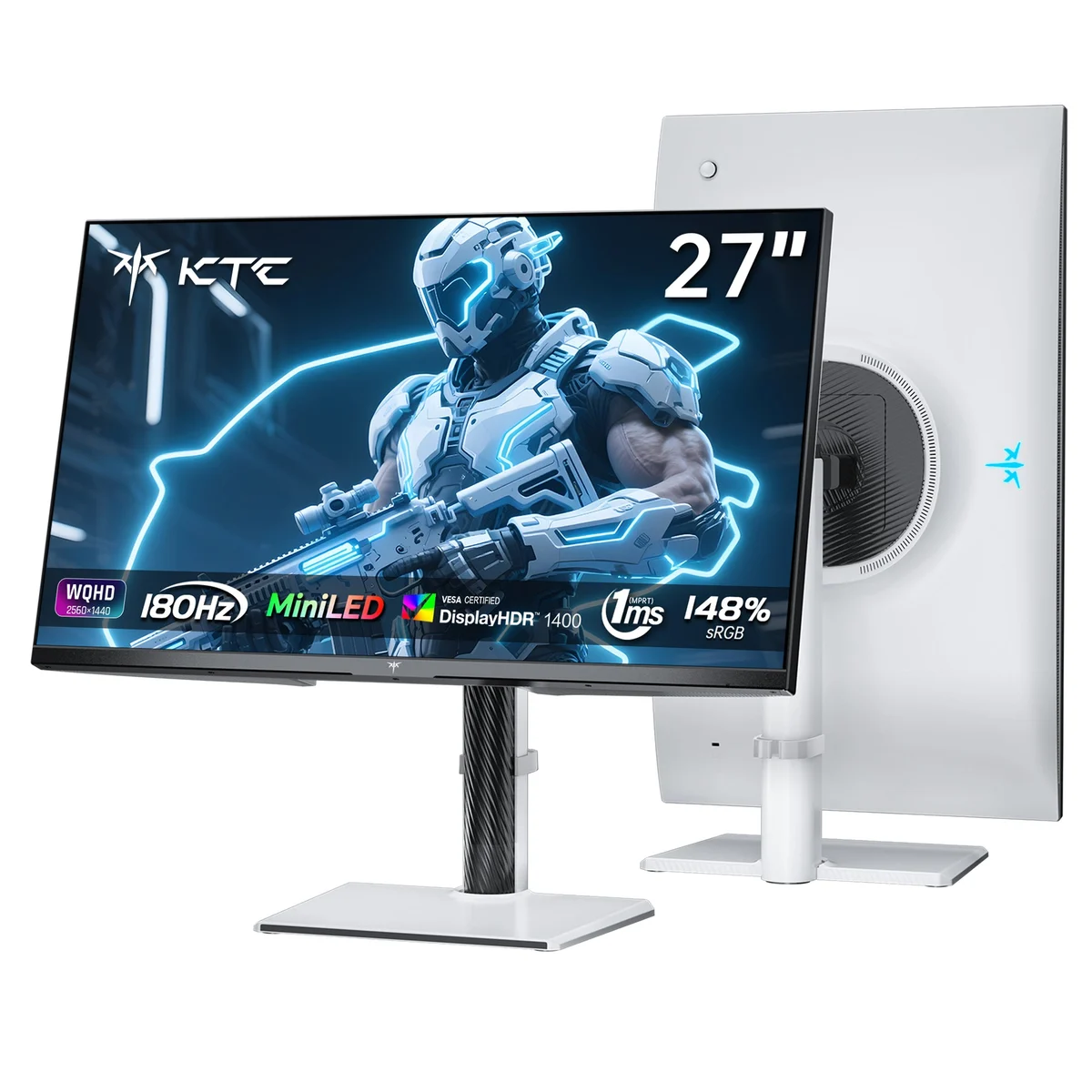 KTC M27T6 27 inch 2K QHD 180Hz Mini LED HDR1400 gaming monitor front view