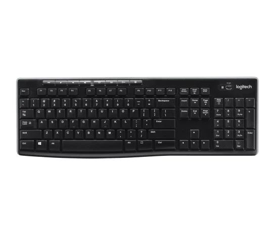 Logitech K270 Wireless Keyboard with Unifying Receiver (Black) view