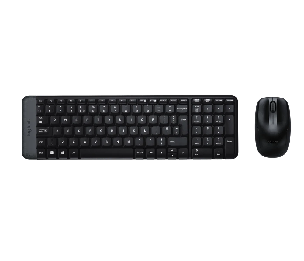Logitech MK220 Wireless Keyboard and Mouse Combo (Black) view