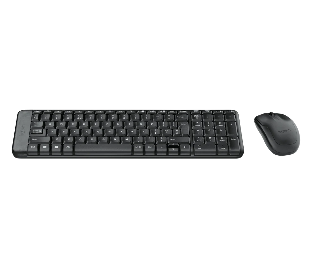 Logitech MK220 Wireless Keyboard and Mouse Combo (Black) view
