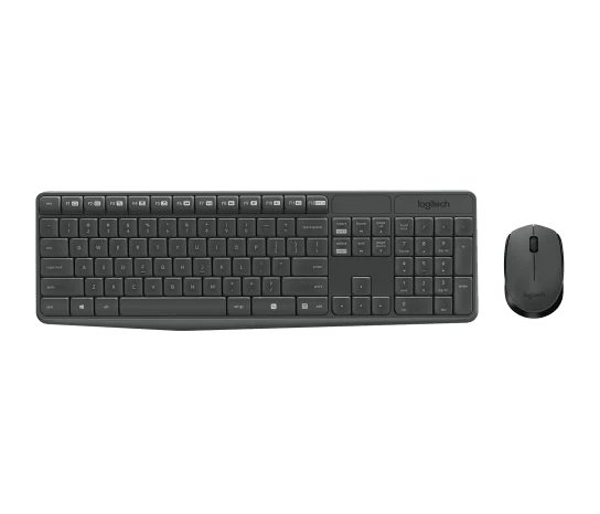 Logitech MK235 Wireless Keyboard and Mouse Combo (Black) view