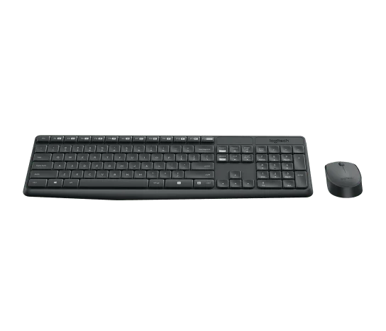 Logitech MK235 Wireless Keyboard and Mouse Combo (Black) view