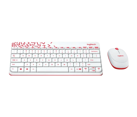Logitech MK240 Nano Wireless Keyboard and Mouse Combo (White) view