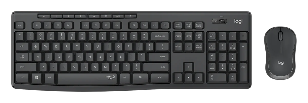 Logitech MK295 Silent Wireless Keyboard and Mouse Combo - Graphite (920-009814), view 1