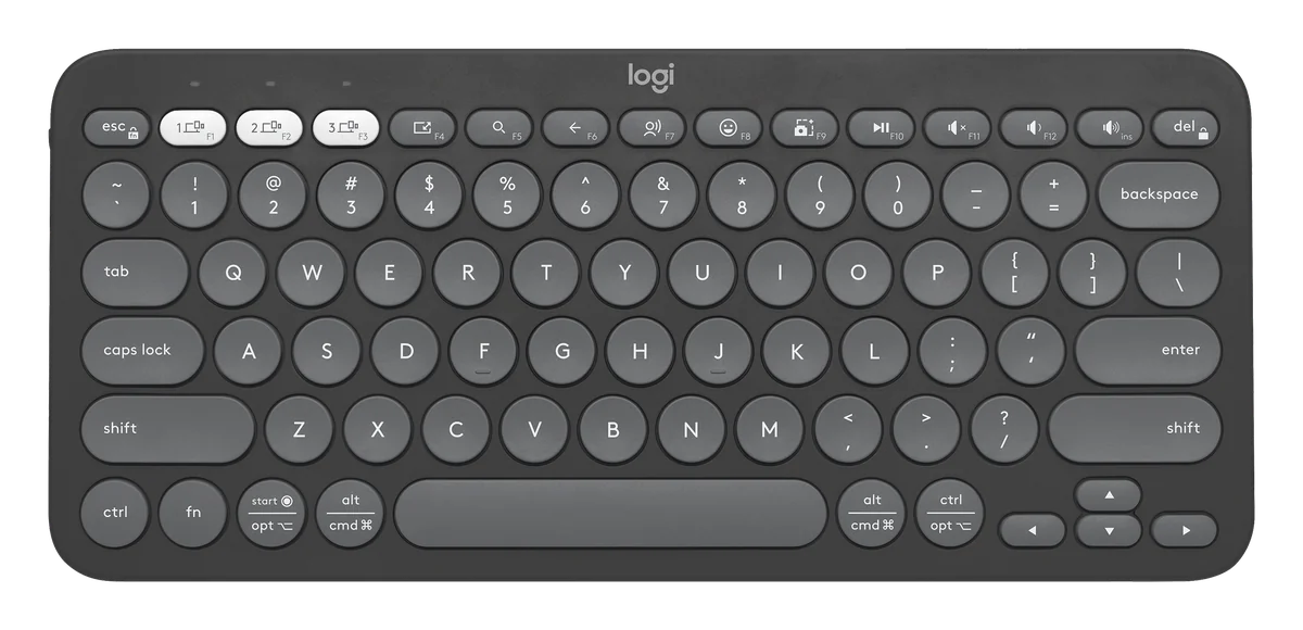 Logitech Pebble Keys 2 K380s Multi-Device Bluetooth Keyboard - Tonal Graphite (920-011753), view 1