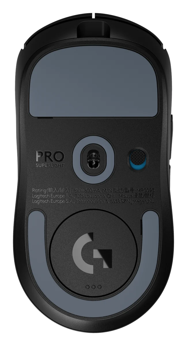 Logitech PRO X SUPERLIGHT 2 Wireless Gaming Mouse in Black, view 3