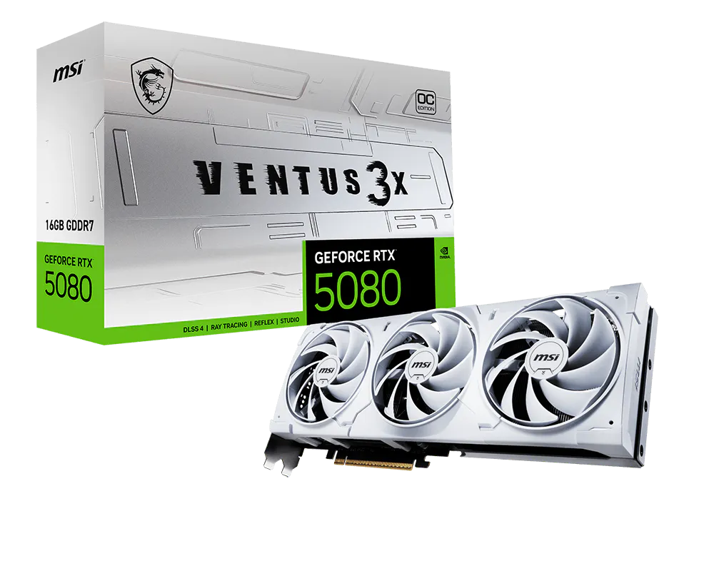 MSI GeForce RTX 5080 VENTUS 3X 16G OC White view 1