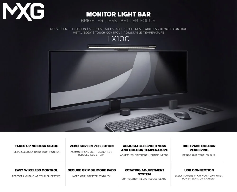 LX100 Monitor Light Bar with Wireless Controller