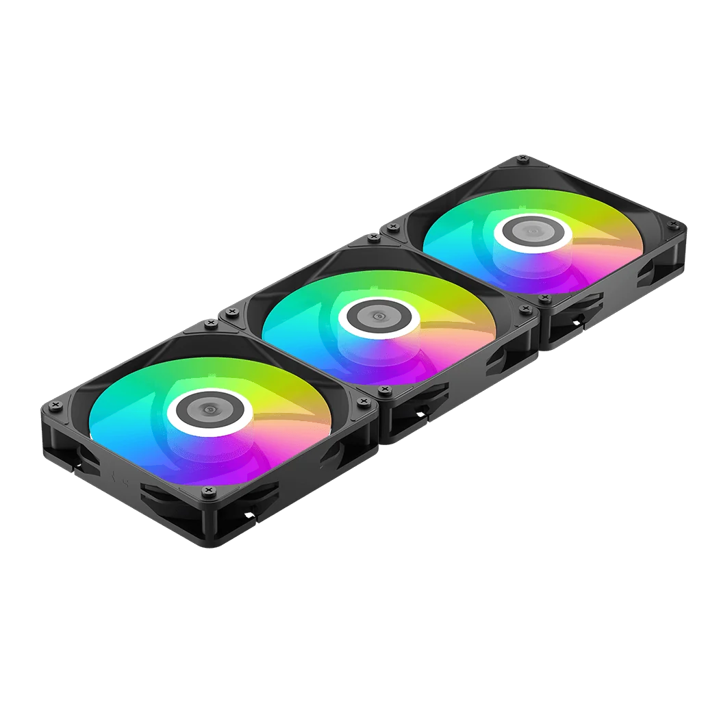 PCCOOLER DA360 V2 ARGB 360mm AIO Liquid CPU Cooler in Black, view 4