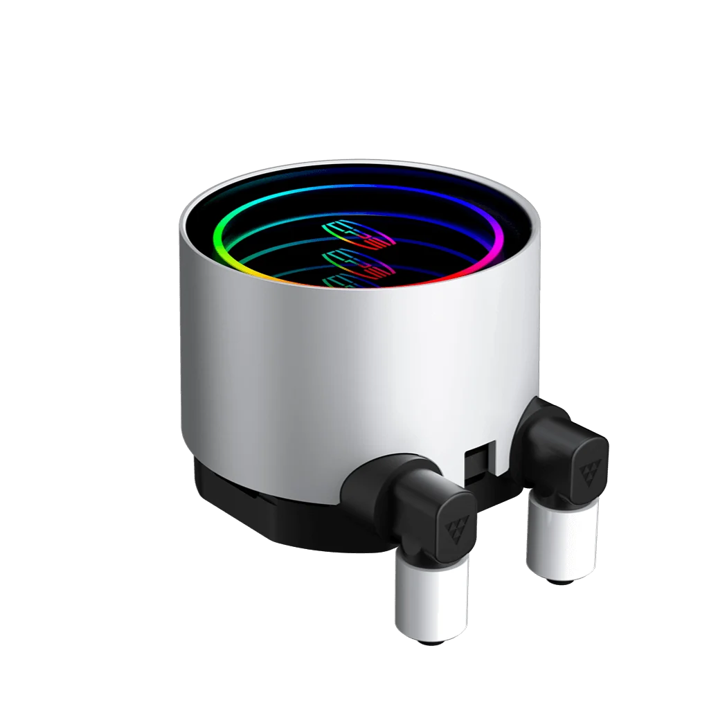 PCCOOLER DA360 V2 ARGB 360mm AIO Liquid CPU Cooler in White, view 7